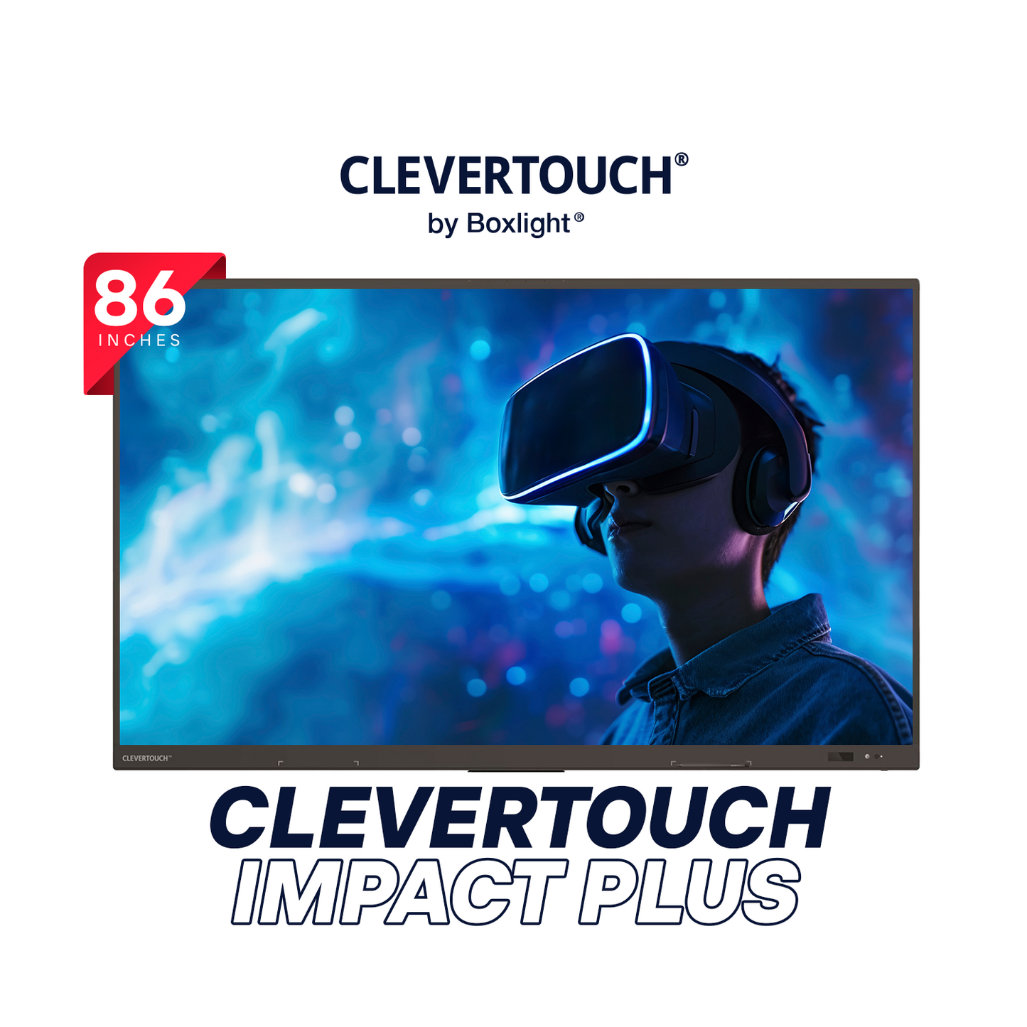 Clevertouch Interactive Flat Panel - 86 Inch | 4K UHD Large Touchscreen for Business & Education