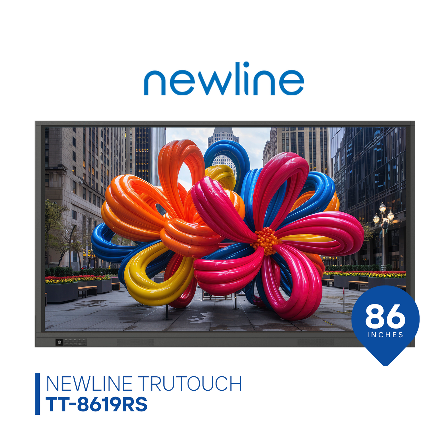Newline Interactive Flat Panel - 86 Inch | 4K UHD Large Touch Display for Business & Education