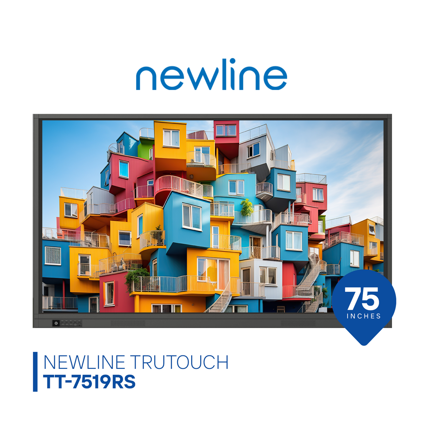 Newline Interactive Flat Panel - 75 Inch | 4K UHD Large Touchscreen for Business & Education