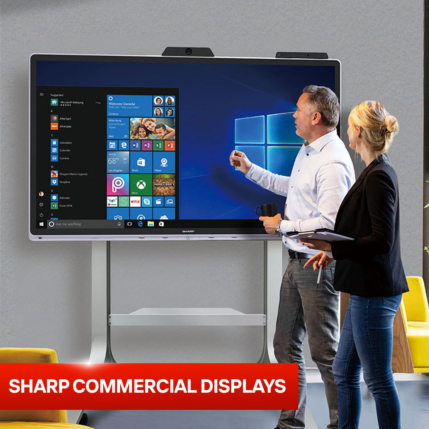 Sharp Interactive Flat Panel - 55 Inch | Best Interactive Display for Business & Education