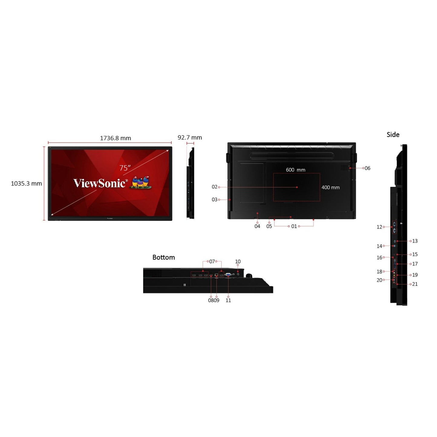  ViewSonic IFP6550-2 | ViewSonic Digital Board | Interactive Flat Panel for Teachers | Digial Board for Teachers