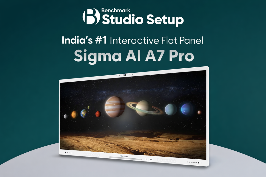 AI Digital Board | Benchmark Sigma AI A7 Interactive Flat Panel | AI Based Digital Board