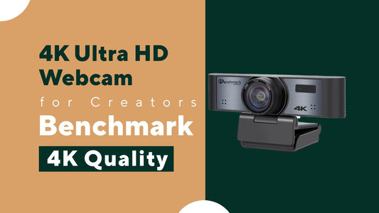 Benchmark Technomate BMTC18 4K Ultra HD Webcam | Professional Webcam for Online Meetings & Teaching