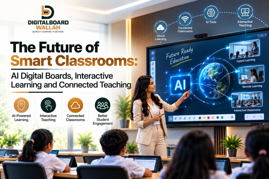 The Future of Smart Classrooms: AI Digital Boards, Interactive Learning and Connected Teaching