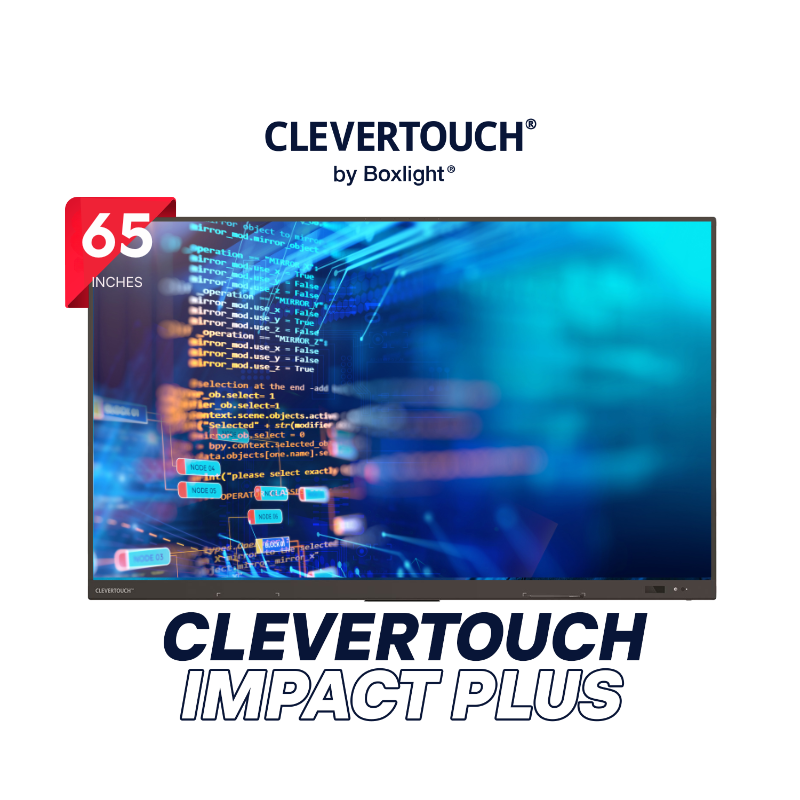 Clevertouch Interactive Flat Panel - 65 Inch | 4K UHD Touch Display for Business & Education